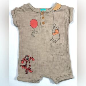 DISNEY BABY Baby Winnie The Pooh‎ Muslin Romper Short Sleeve Character Size 18M